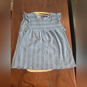 Blue Lace Sleeveless Top